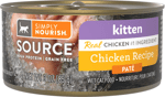 Simply Nourish Source Pate Kitten Wet Cat Food Natural, High Protein, Grain Free
